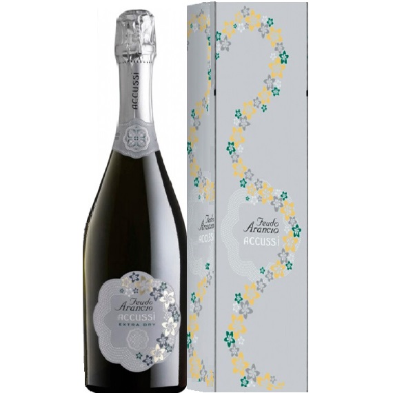 Феудо Аранчо Аккузи вино игристое бел. сух. 0,75л. 12% подарочная упаковка