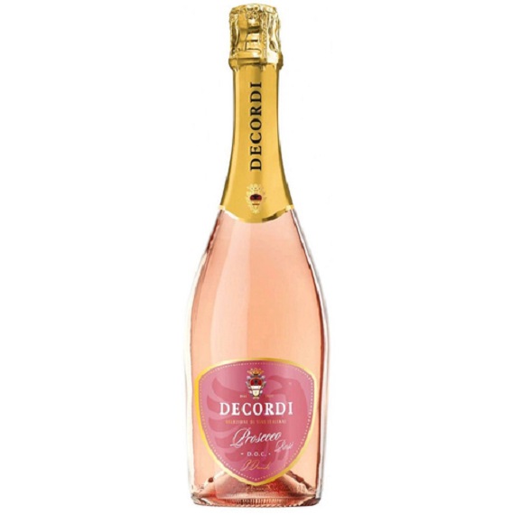 Просекко Декорди Розе вино игристое роз. брют 0,75л 11%