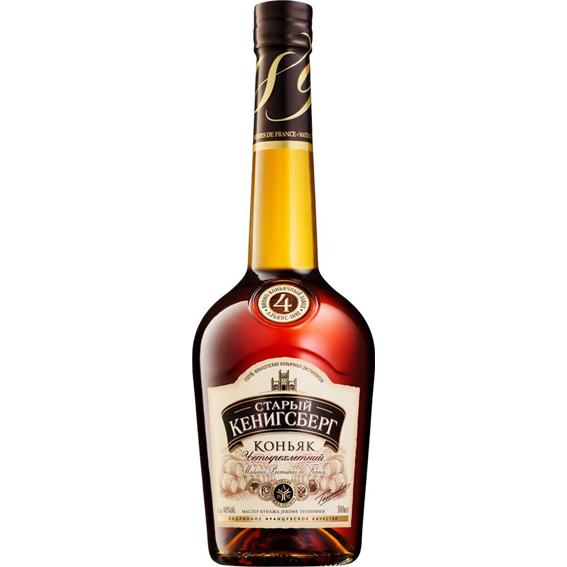 Коньяк Старый Кенигсберг 4 года 0,5л 40%